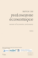Revue de philosophie économique, v. 22, no 02